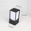 Helnys Outdoor Black Aluminum & White PC Shade Wall Lamp