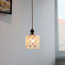 Helnys Walnut Wood LED Glass Pendant Light Fixture - Modern Nordic Hanging Lamp