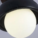 Helnys Black Travertine LED Ceiling Light - Stone Loft Vintage Ceiling Lamp