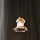 Helnys Brass LED Pendant Light Fixture Clear Glass Nordic Modern Hanging Lamp
