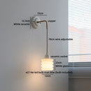 Helnys Modern Nordic Glass Ceramic Wall Lamp for Bedroom Kitchen Stair Decoration