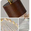 Helnys Modern Wood & Glass LED Pendant Lights - Nordic Hanging Lamp