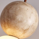 Helnys Glass Ball LED Pendant Lamp, Yellow Travertine Industrial Vintage Hanging Luminaria