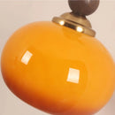 Helnys Adjustable Wood Glass Wall Lights with Pull Chain Switch for Aisle Study Dining