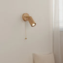 Helnys Wooden Up Down LED Wall Light with Pull Chain Switch