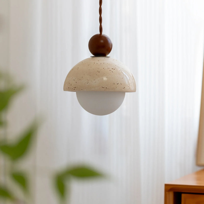 Helnys Modern Yellow Glass LED Pendant Lights for Balcony and Study