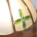 Helnys Copper LED Pendant Lamp, Adjustable Glass Hanging Light for Dining Room