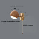 Helnys LED Wall Sconce Walnut Wood Base Modern Art Lamp