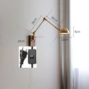 Helnys Copper LED Wall Light with Pull Chain Switch, Nordic Modern Design
