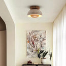 Helnys Walnut Wood LED Ceiling Lights Modern Style Home Decor Flush Mount