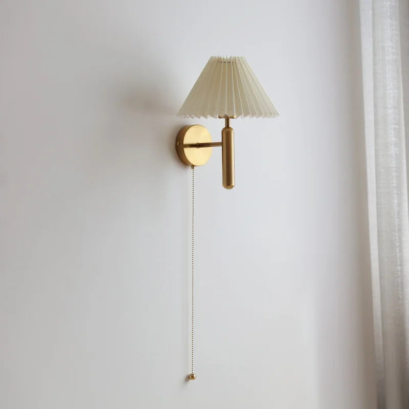 Helnys Luxury LED Wall Lights Bedroom Decor Gold Copper Bedside Lamp