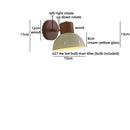 Helnys Wood Cream Glass Wall Lamp for Living Room & Bathroom