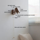 Helnys Pull Chain Switch LED Wall Lamp Sconce for Bedroom and Bathroom