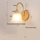 Helnys Nordic Glass LED Wall Light with Pull Chain Switch - Stylish Sconce for Home Decor