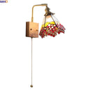 Helnys Glass LED Wall Lamp With Switch, Colorful Lighting for Bedroom, Bathroom, Stairs