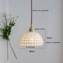 Helnys Nordic Modern Ash Walnut Wood Copper LED Pendant Lights for Home Indoor Decor