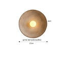Helnys LED Round Wall Lamp Sconce Japanese Style Indoor Decor Light