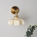 Helnys Nordic Modern Yellow Glass Wall Light Fixture - Up Down Rotate LED Hallway Lamp