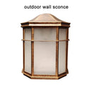 Helnys Rustic E27 Outdoor Wall Sconce with Frost Acrylic Shade