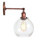 Helnys Globe LED Wall Sconce Rustic Industrial Mirror Light
