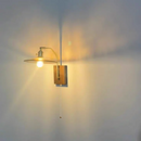 Helnys Walnut Wood LED Wall Light Fixture Glass Pull Chain Switch