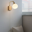 Helnys LED Wall Light Mirror Contemporary Home Decor Ceramic Glass Wood Lamp