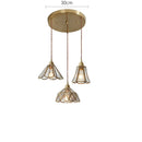 Helnys Nordic Copper LED Pendant Light with Knob Switch - Modern Hanging Lamp