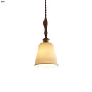 Helnys Wood Ash LED Pendant Light - Modern Nordic Hanging Lamp for Bedroom and Study