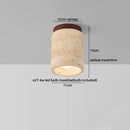 Helnys Yellow Travertine LED Ceiling Light for Home Decor, Indoor Kitchen Lamp