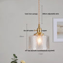 Helnys Amber Glass LED Hanging Lamp Adjustable Nordic Stair Pendant Light