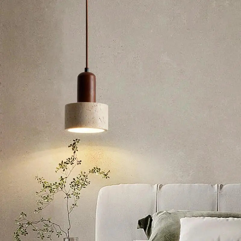 Helnys Wood Canopy LED Pendant Light 200cm Adjustable Hanging Lamp