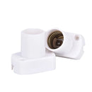 Helnys White E12 Lamp Holder Socket Bulb Base for 10pcs