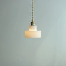 Helnys White Glass LED Pendant Light - Nordic Modern Hang Lamp for Home Decor