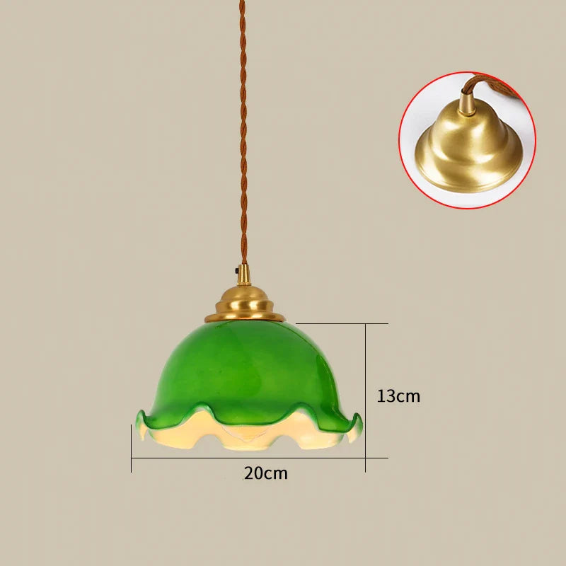 Helnys Nordic Glass LED Pendant Lamp for Coffee Bedroom Living Room