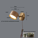 Helnys LED Wall Sconce Walnut Wood Base Modern Art Lamp