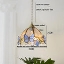 Helnys Vintage Copper Wire Glass Pendant Lamp Adjustable LED Fixture