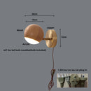 Helnys LED Wall Sconce Walnut Wood Base Modern Art Lamp