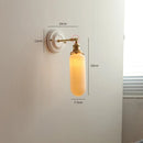 Helnys Ceramic LED Wall Light with Knob Switch, Nordic Japanese Style Sconce