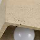 Helnys Vintage Industrial Yellow Travertine Ceiling Light Fixture