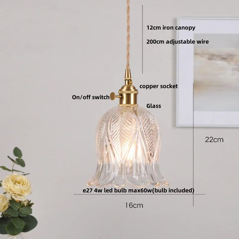Helnys Brass Glass LED Pendant Lights Modern Nordic Hanging Lamparas Colgante