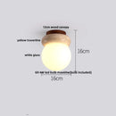 Helnys Walnut Wood LED Ceiling Lights Modern Style Home Decor Flush Mount