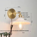 Helnys Nordic LED Wall Sconce with Pull Chain Switch & Glass Stair Light Fixtures