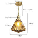 Helnys Diamond Amber Glass LED Pendant Lights for Home Indoor Lighting