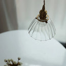Helnys Glass Pendant Light Fixture Adjustable Modern Nordic Clear Glass Glass Pendant