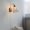 Helnys Glass LED Wall Lamp With Switch, Colorful Lighting for Bedroom, Bathroom, Stairs