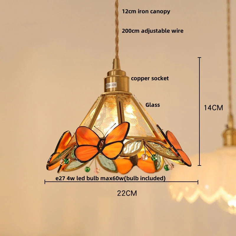 Helnys Glass Walnut LED Pendant Lamp, Modern Nordic Kitchen Dining Room Light