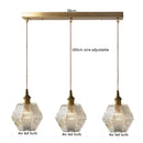 Helnys Modern Clear Glass LED Pendant Light Copper Socket for Home Indoor Decor