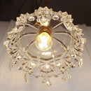 Helnys Crystal LED Pendant Light Clear Glass French Vintage Hanging Lamp