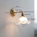 Helnys Clear Shell Glass LED Wall Sconce Up Down Light Europe Style Copper Wandlamp