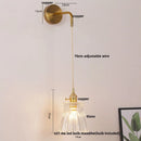 Helnys Adjustable LED Wall Lights Glass Bedside Lamp Modern Stair Light Fixtures